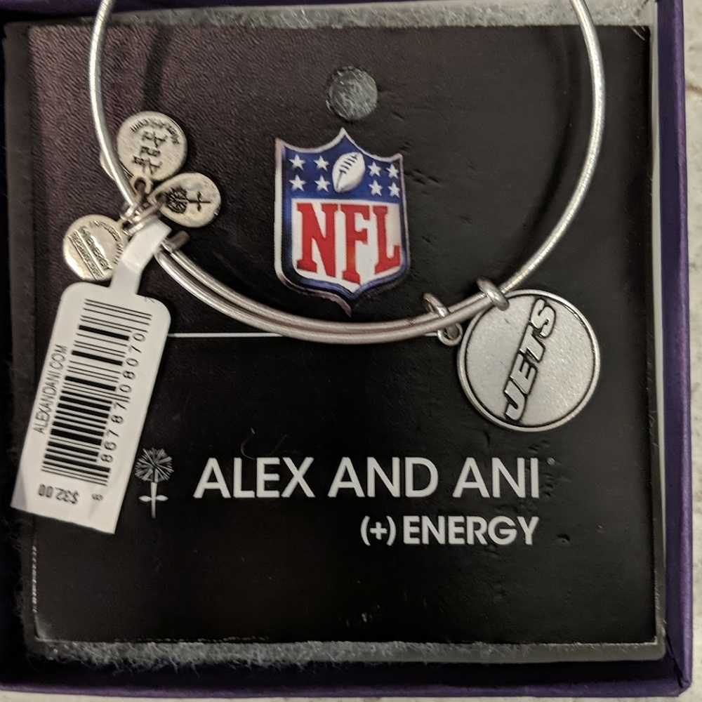 JETS Silver NFL Alex and Ani bracelet